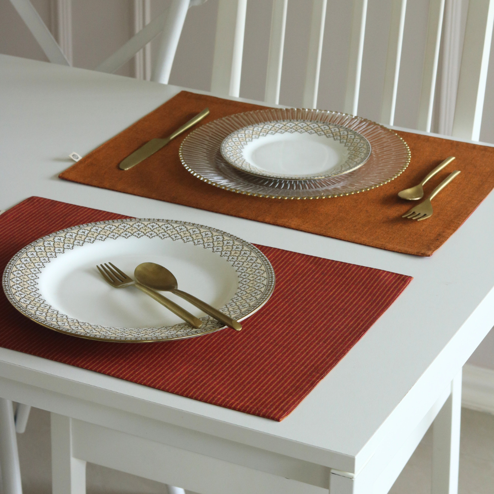 Serene Sunset Placemats Rectangle (12" x 17") Orange