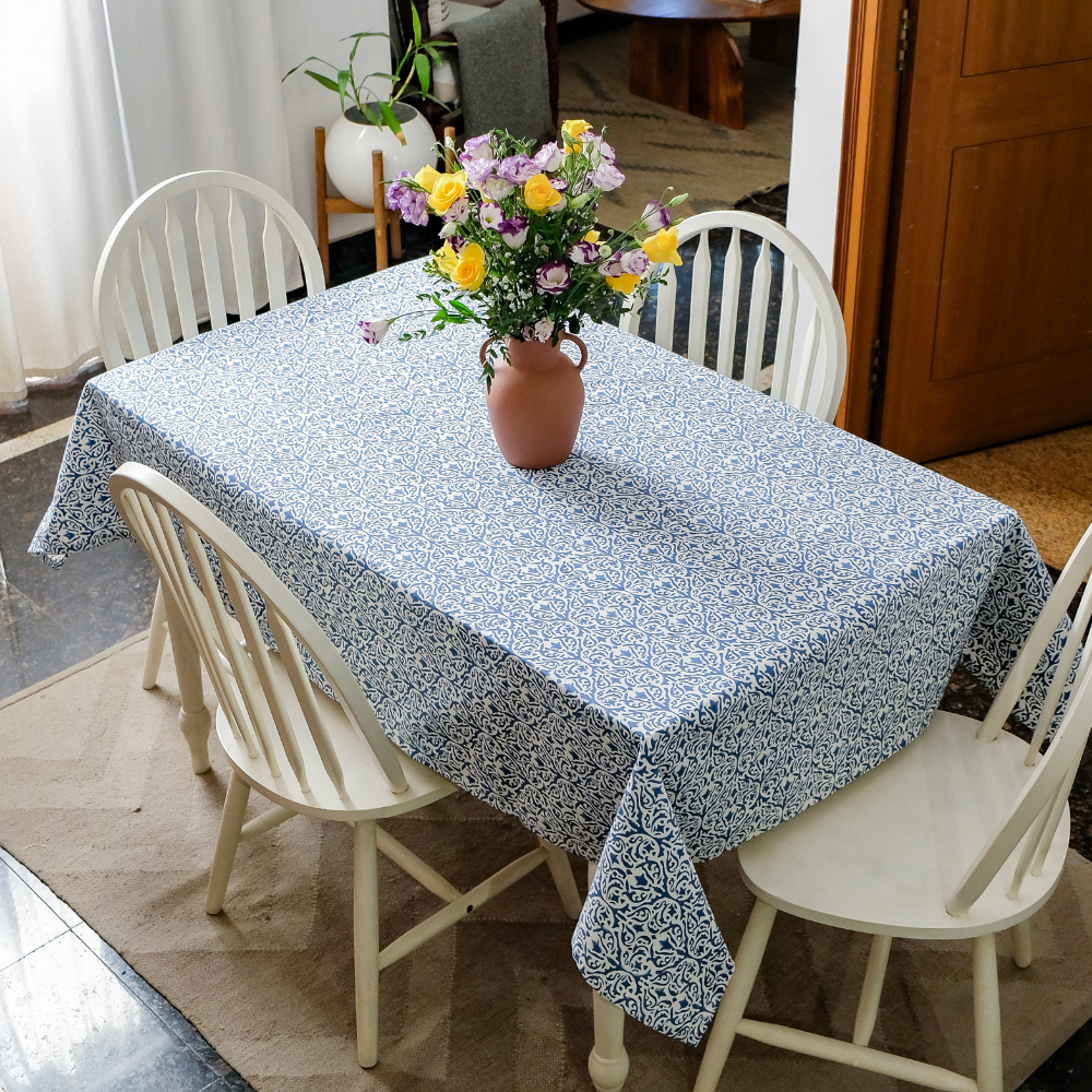 Whispers of the Sea Tablecloth Blue