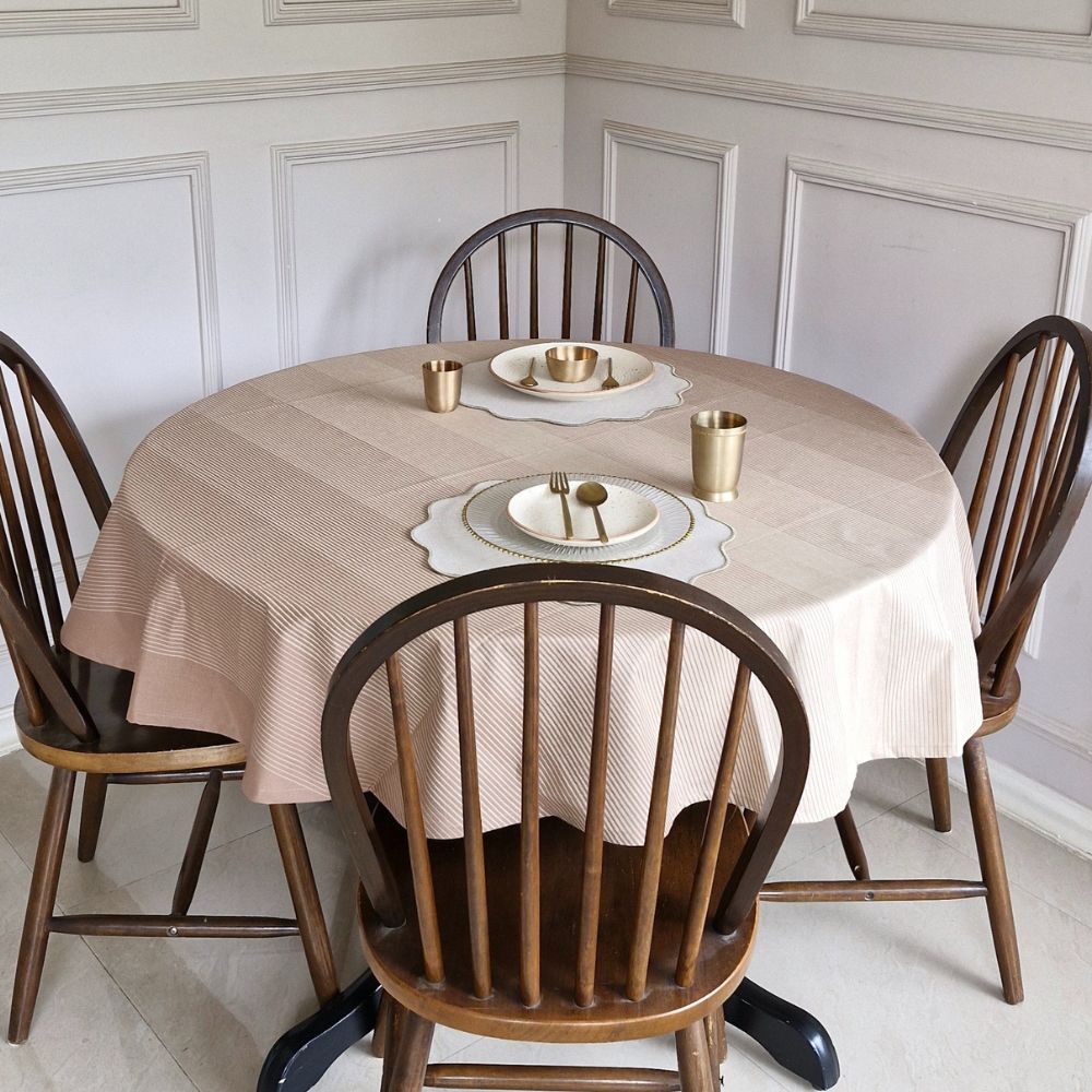 Cinnamon Cream Tablecloth Beige