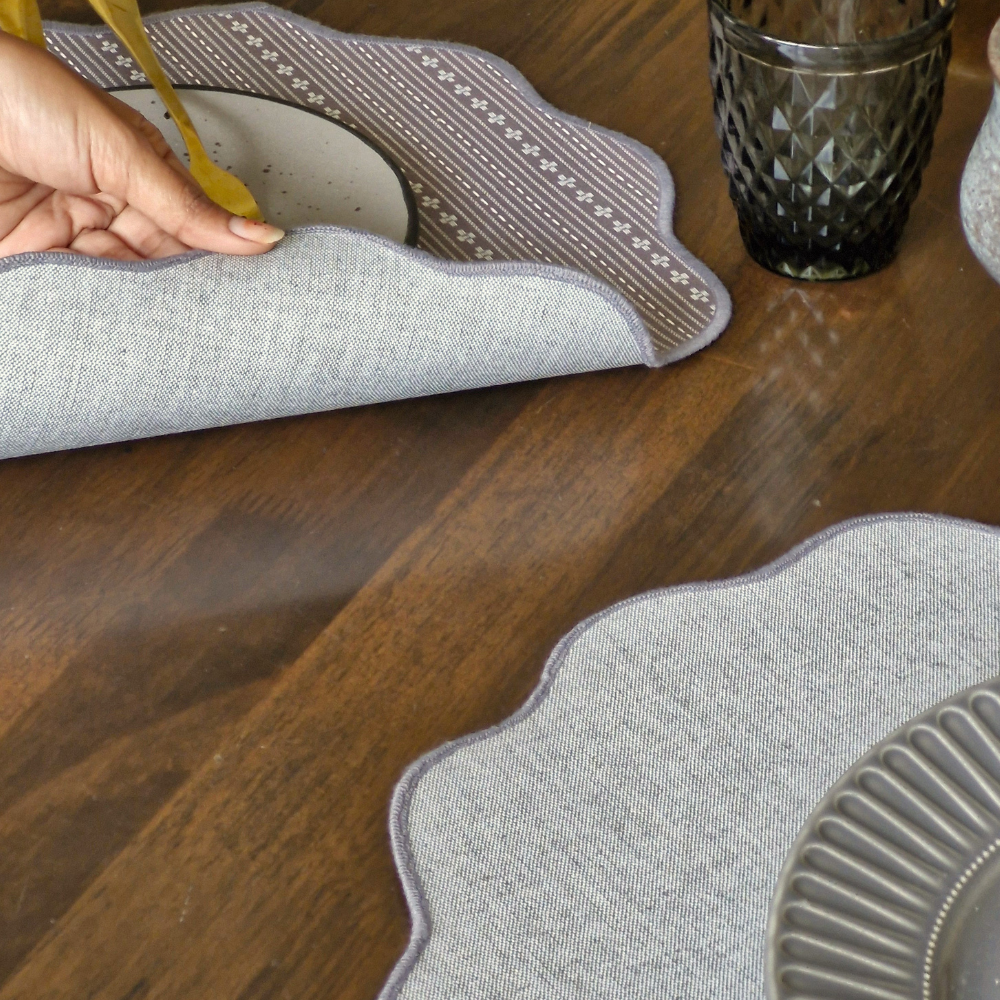 Woven Winter Grey Placemats