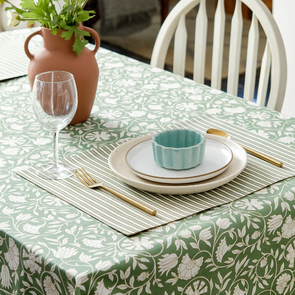 Forest Pine Tablecloth Green
