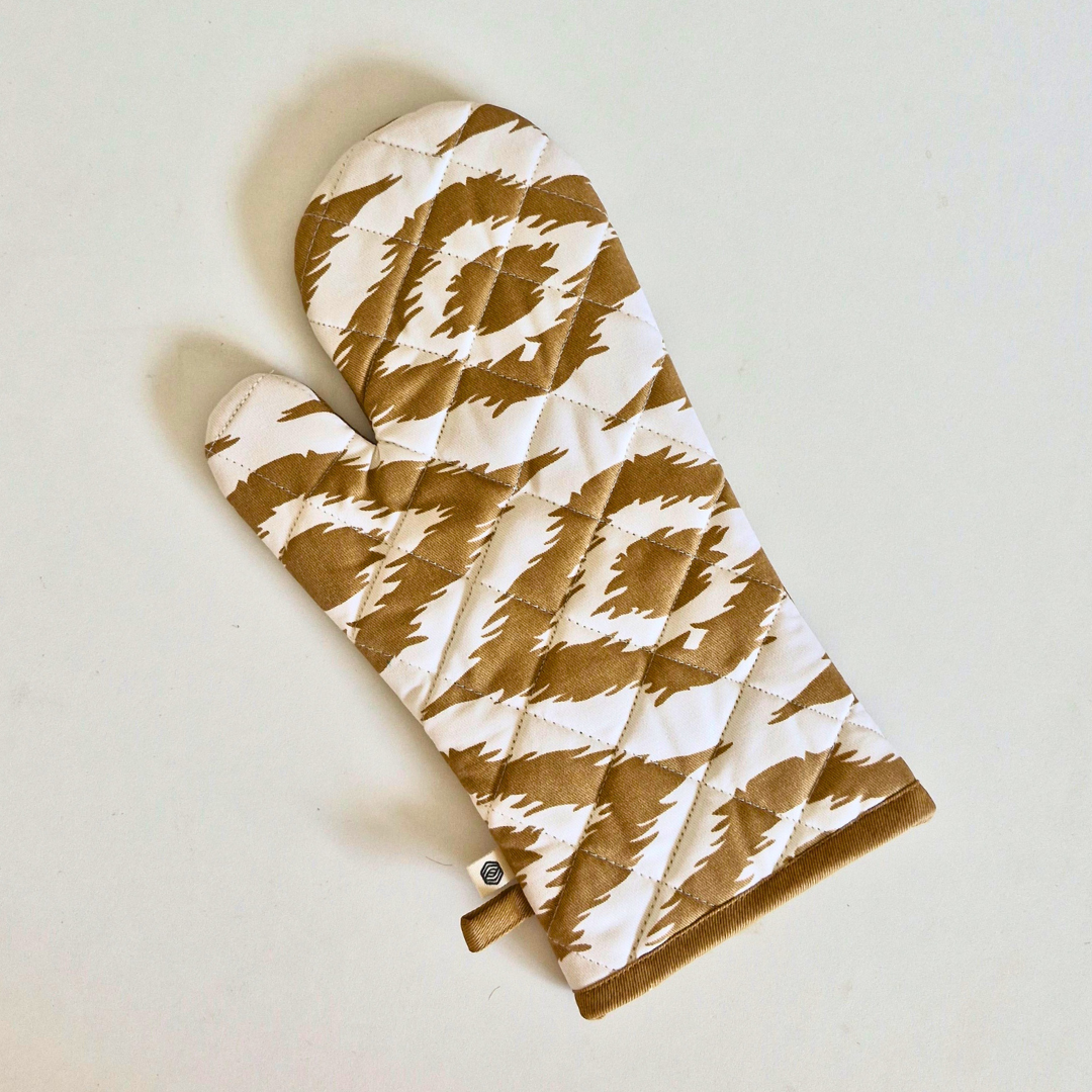 Oven Mitten / Glove - Ikat Biege
