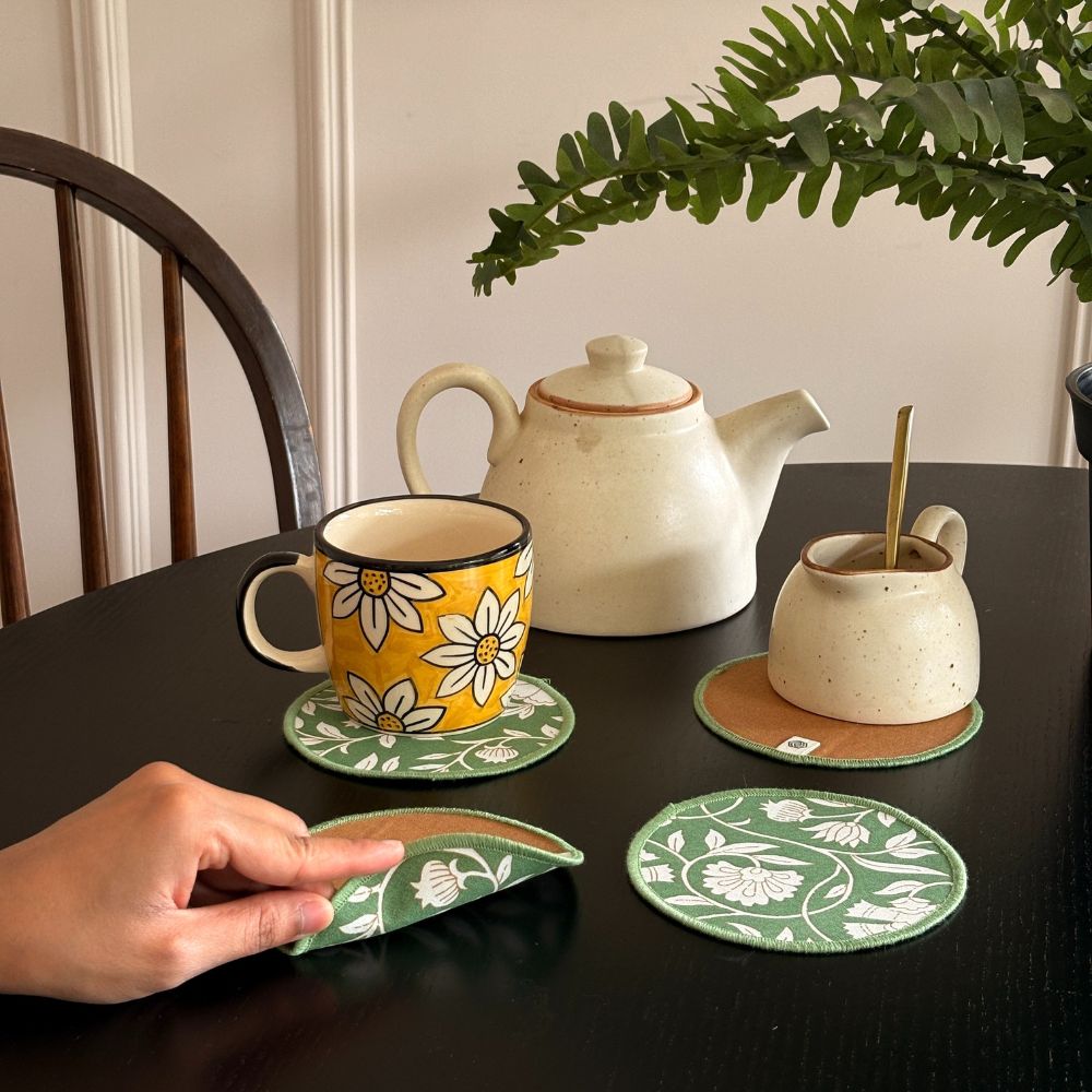 Cotton Coasters - Forest Pine Set of 4 Forest Pine