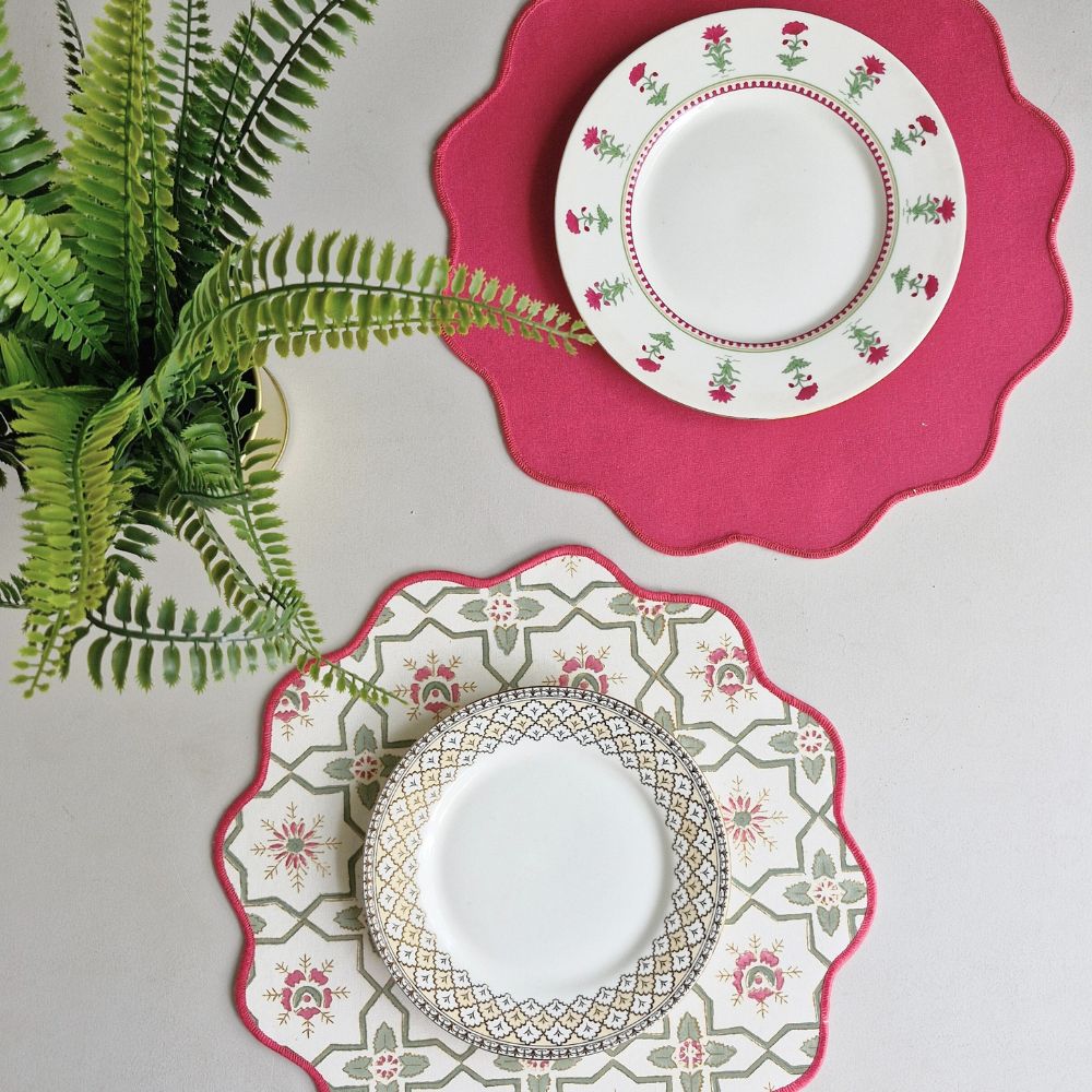Persian Garden and Pink Placemats