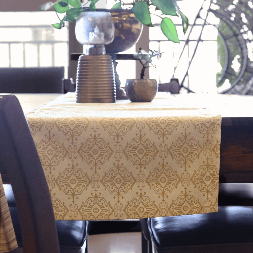 Golden Citrine Runner Beige & Gold