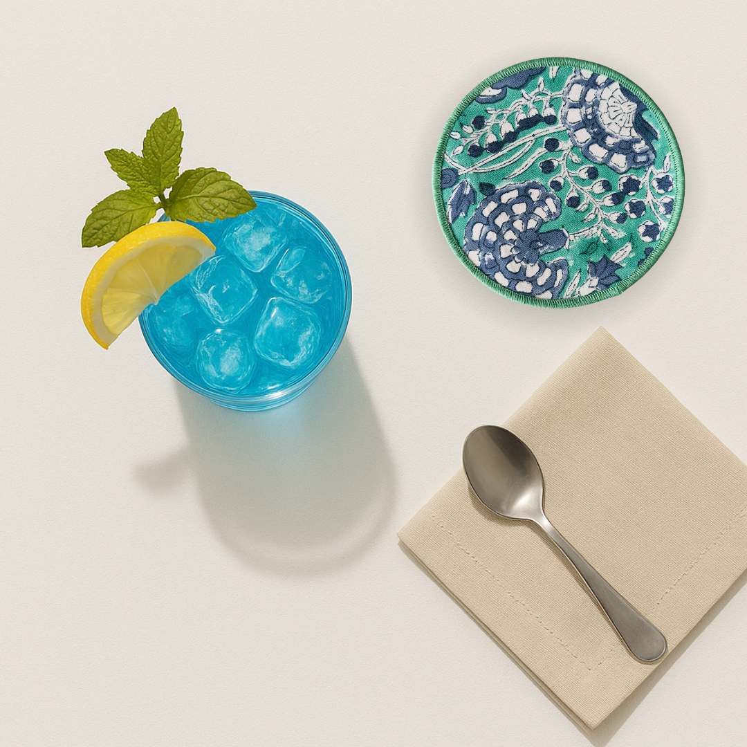 Cotton Coasters - Teal