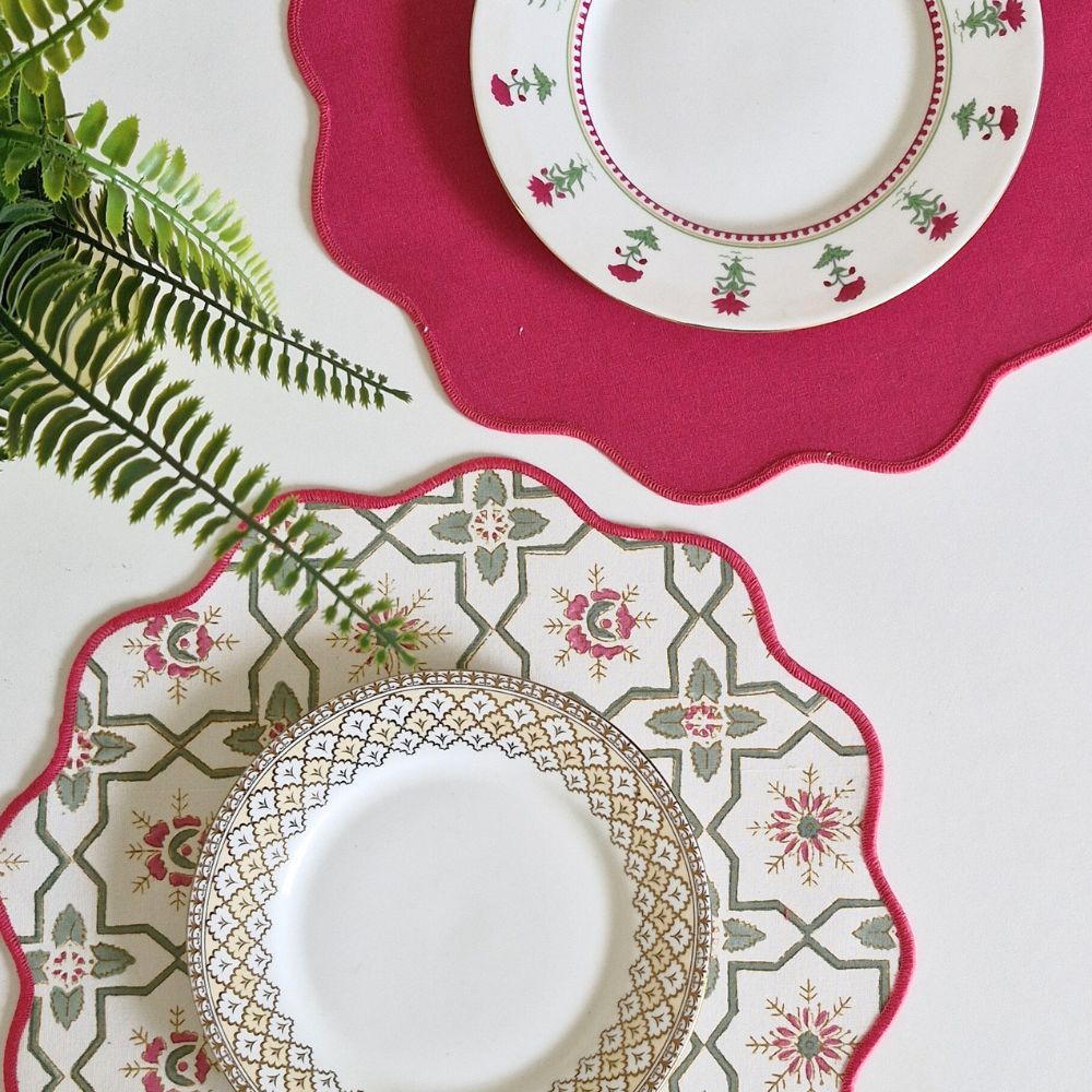 Persian Garden and Pink Placemats