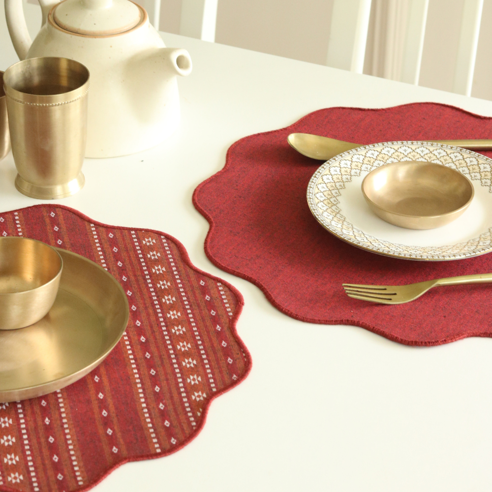 Woven Ruby Red Placemats