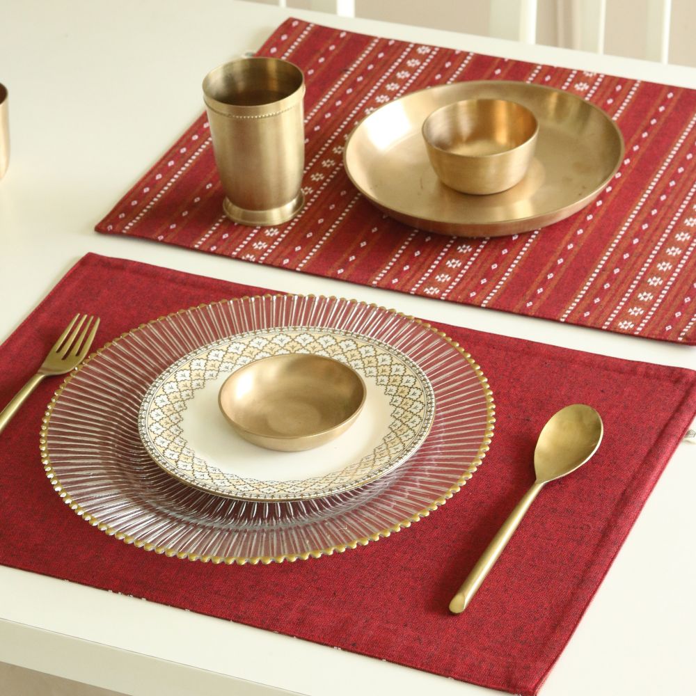Woven Ruby Red Placemats