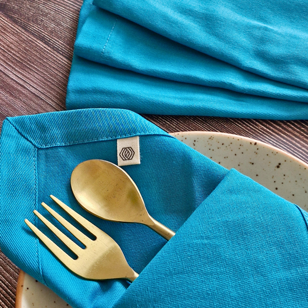 Blue - Cotton Table Napkins