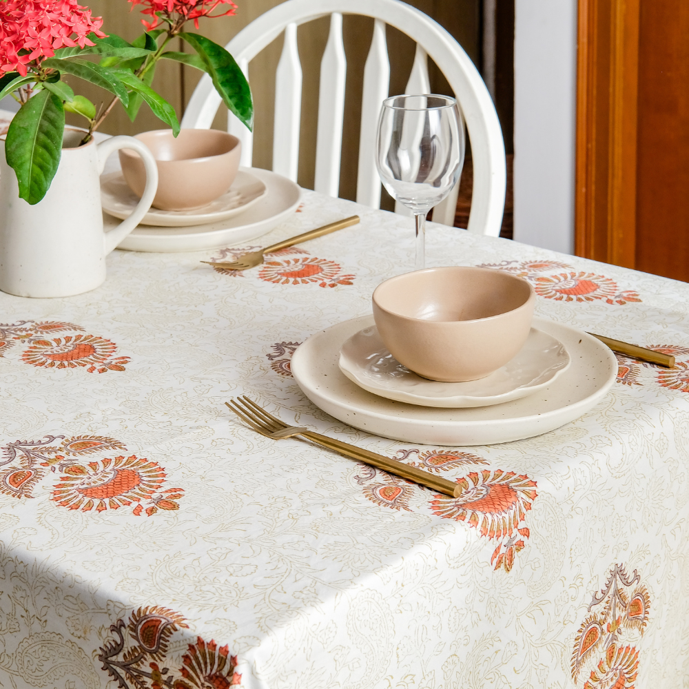 Tangerine Tablecloth Coral Orange