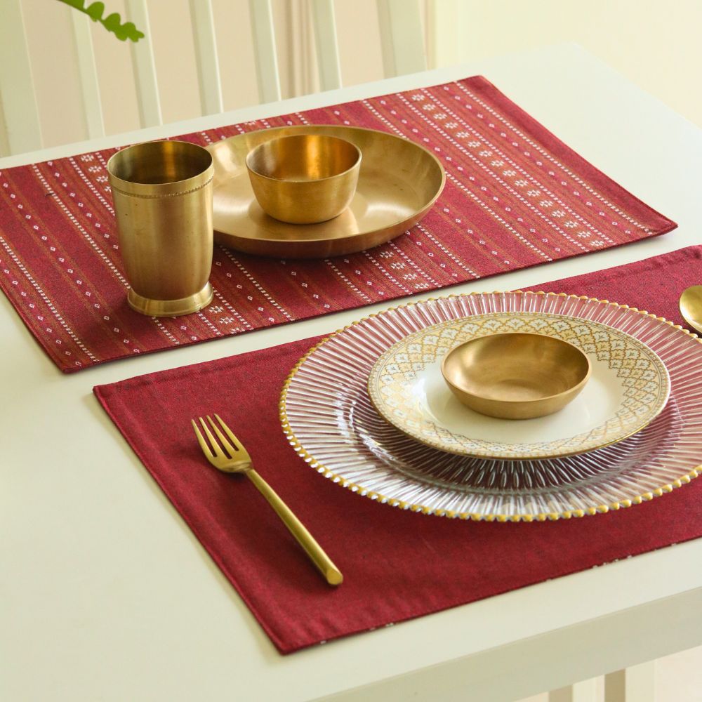 Woven Ruby Red Placemats