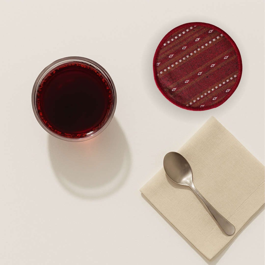 Cotton Coasters - Ruby Red