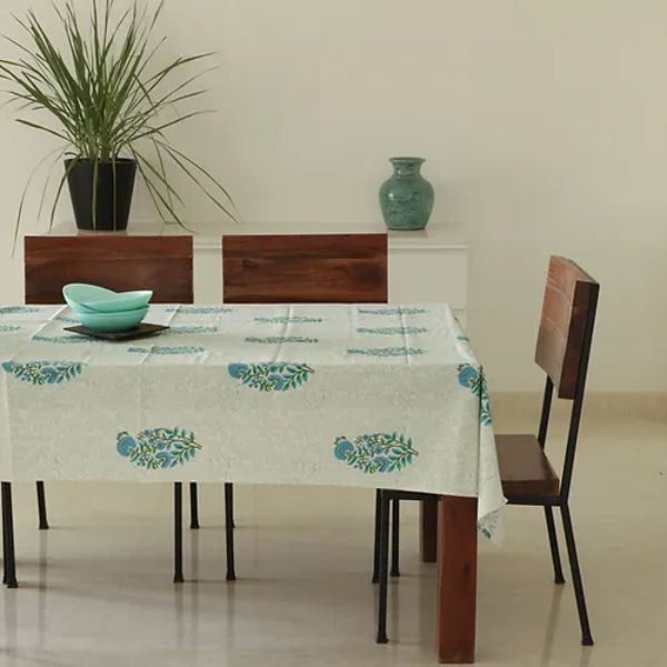 Earth and Sky Tablecloth Turquoise Blue