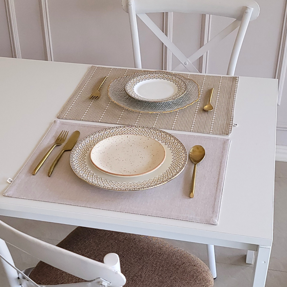 Woven Desert Sand Placemats Beige