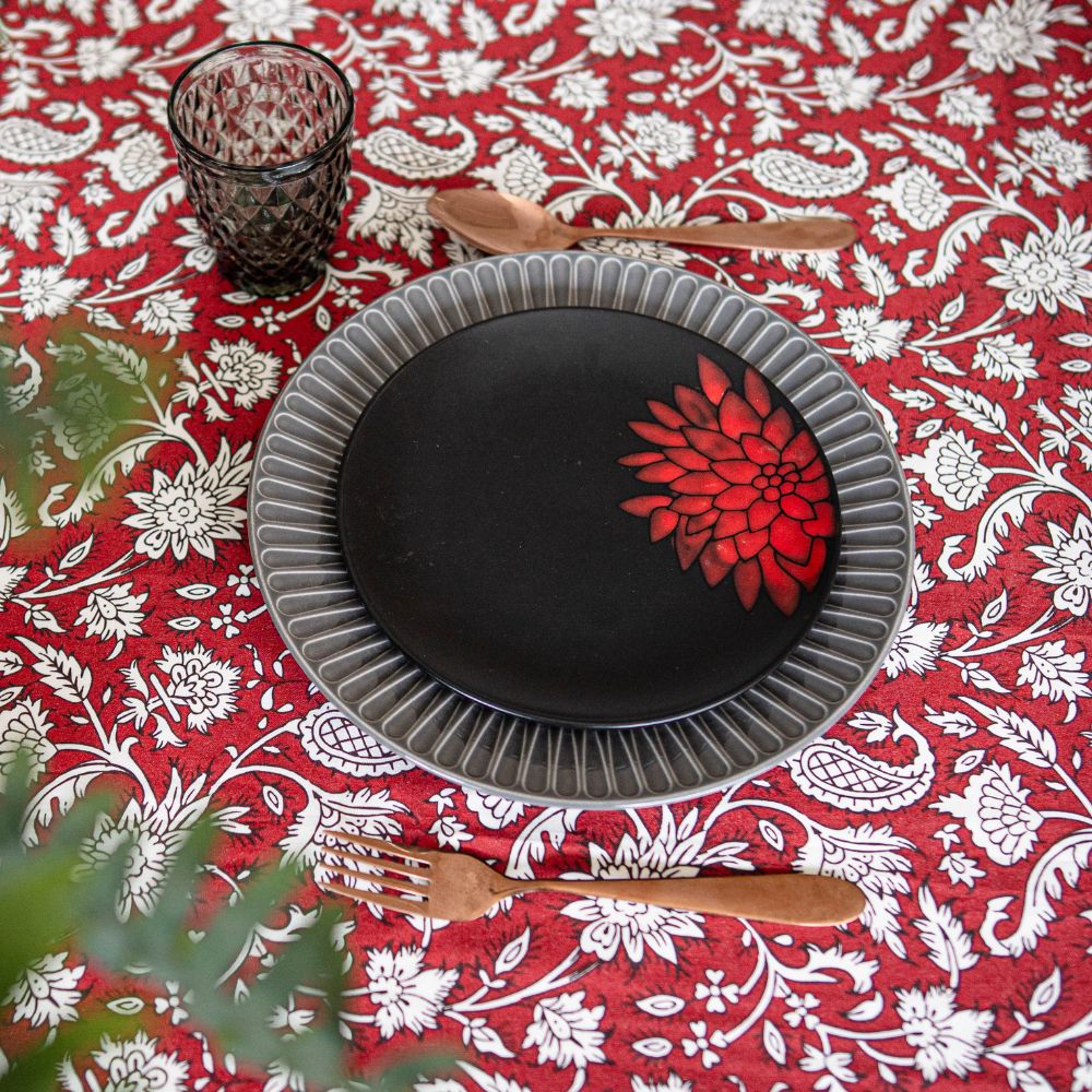 All Over Red Tablecloth