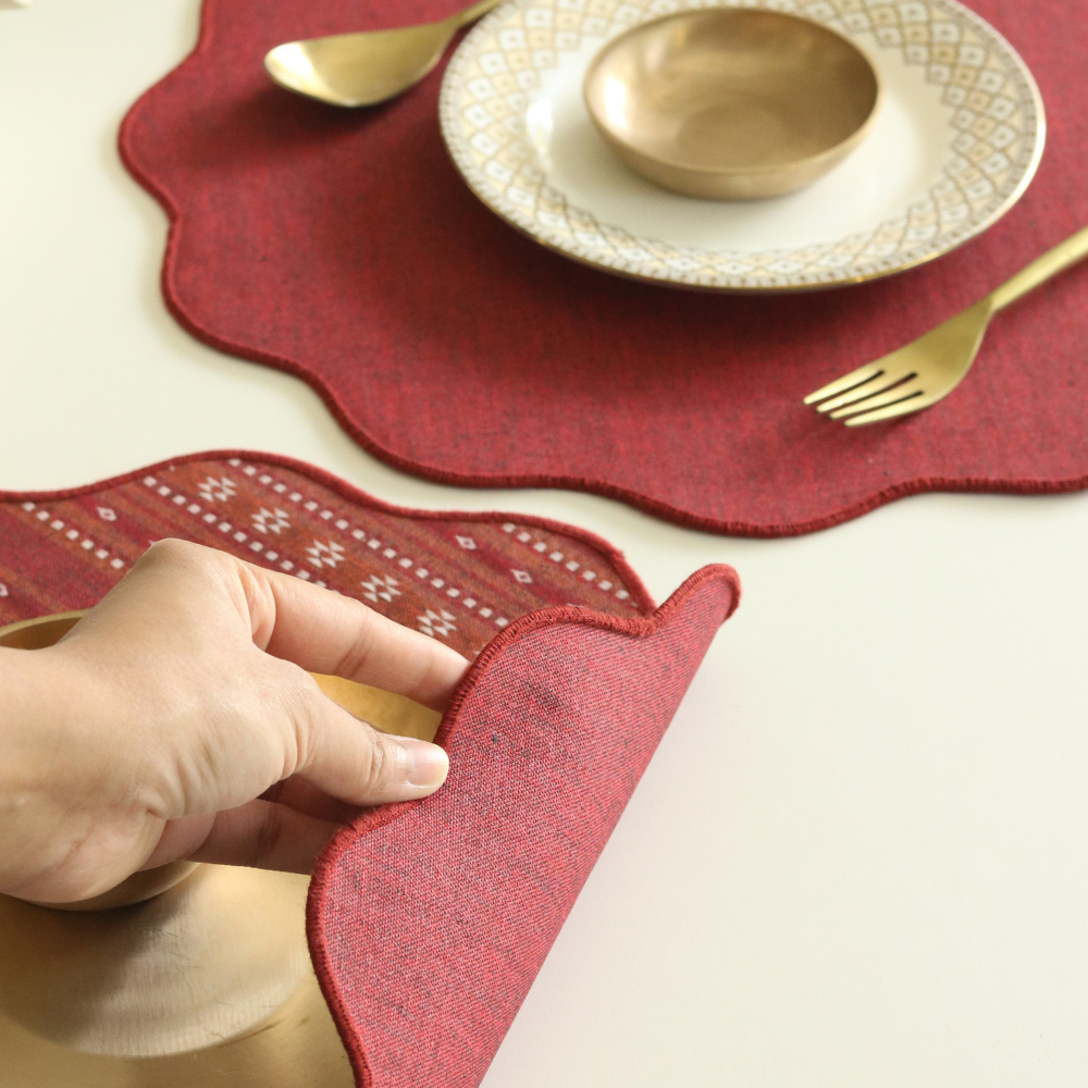 Woven Ruby Red Placemats