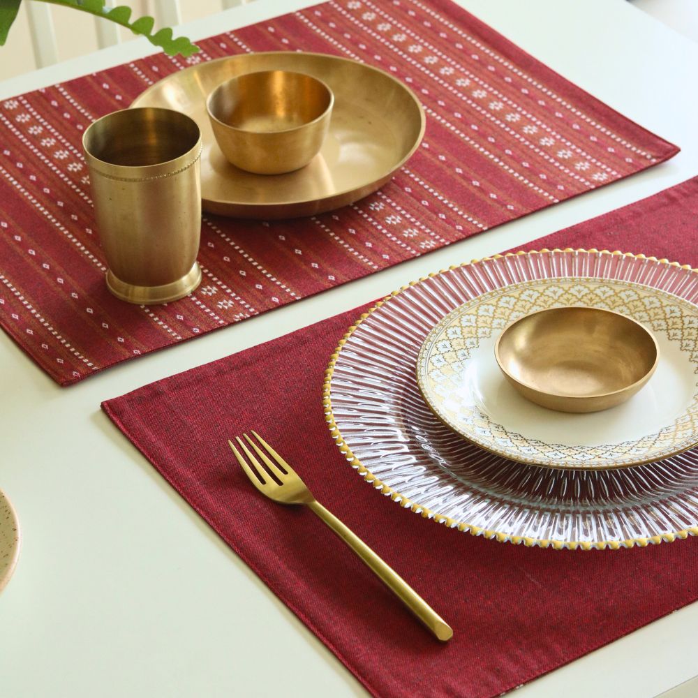 Woven Ruby Red Placemats