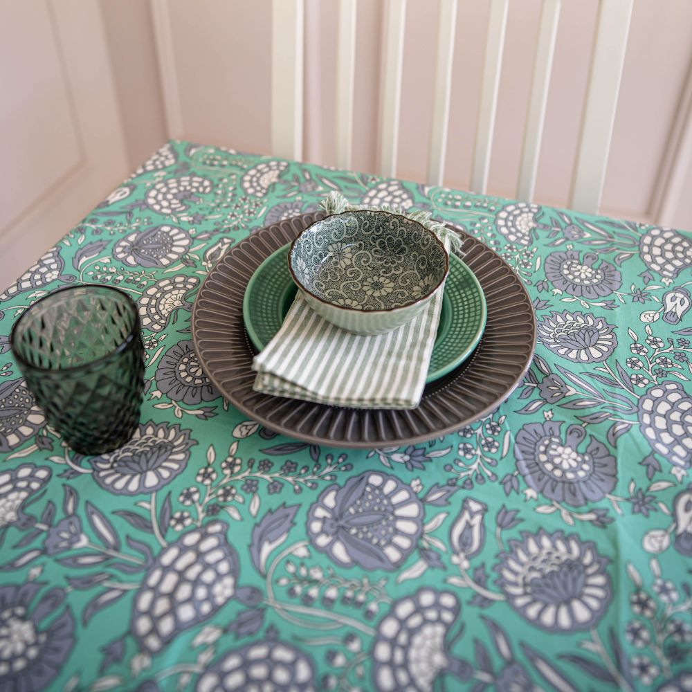 Tranquil Teal Tablecloth