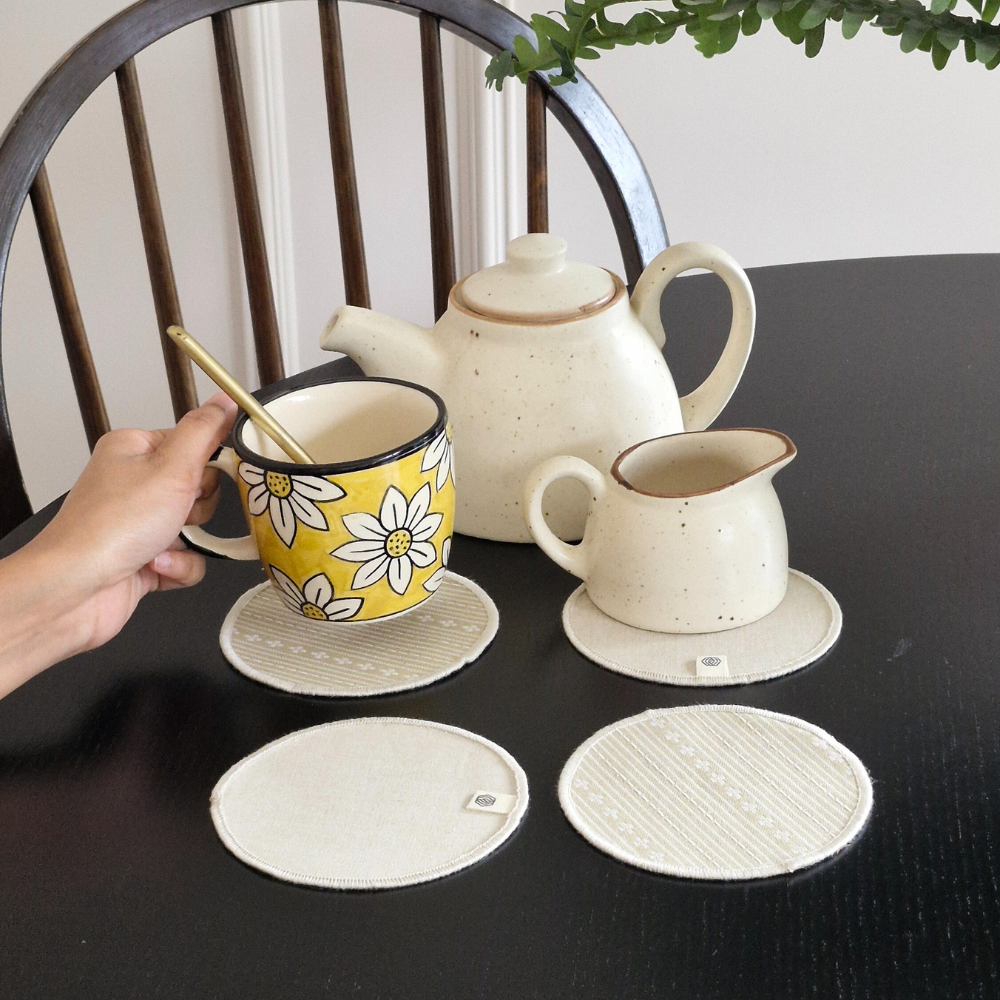 Cotton Coasters - Beige