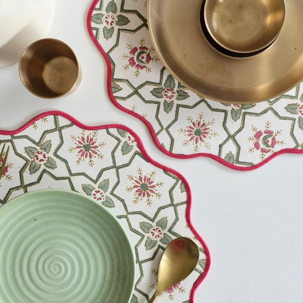 Persian Garden and Pink Placemats