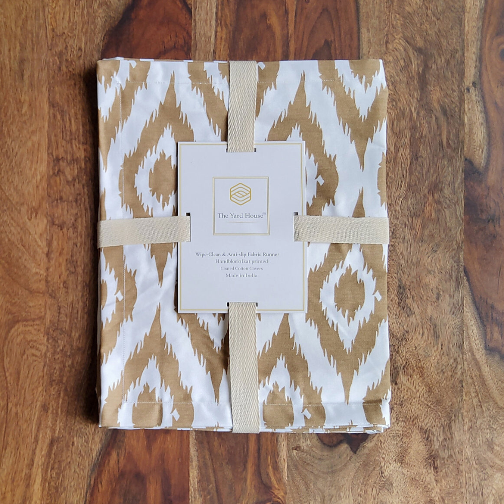 Ikat Inspired Beige Runner