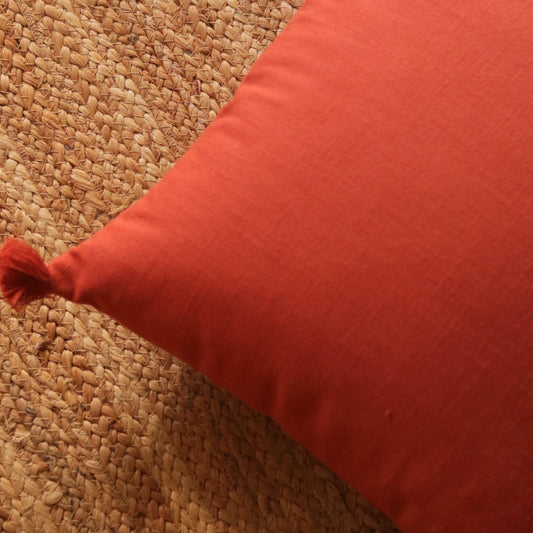 Rust Orange Cotton Cushion