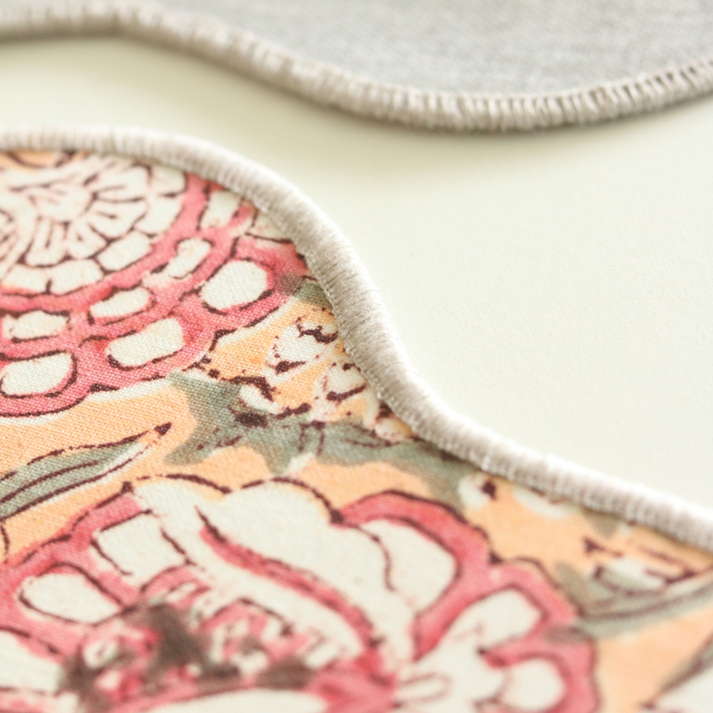 Blushing Meadows & Woven Grey Placemats