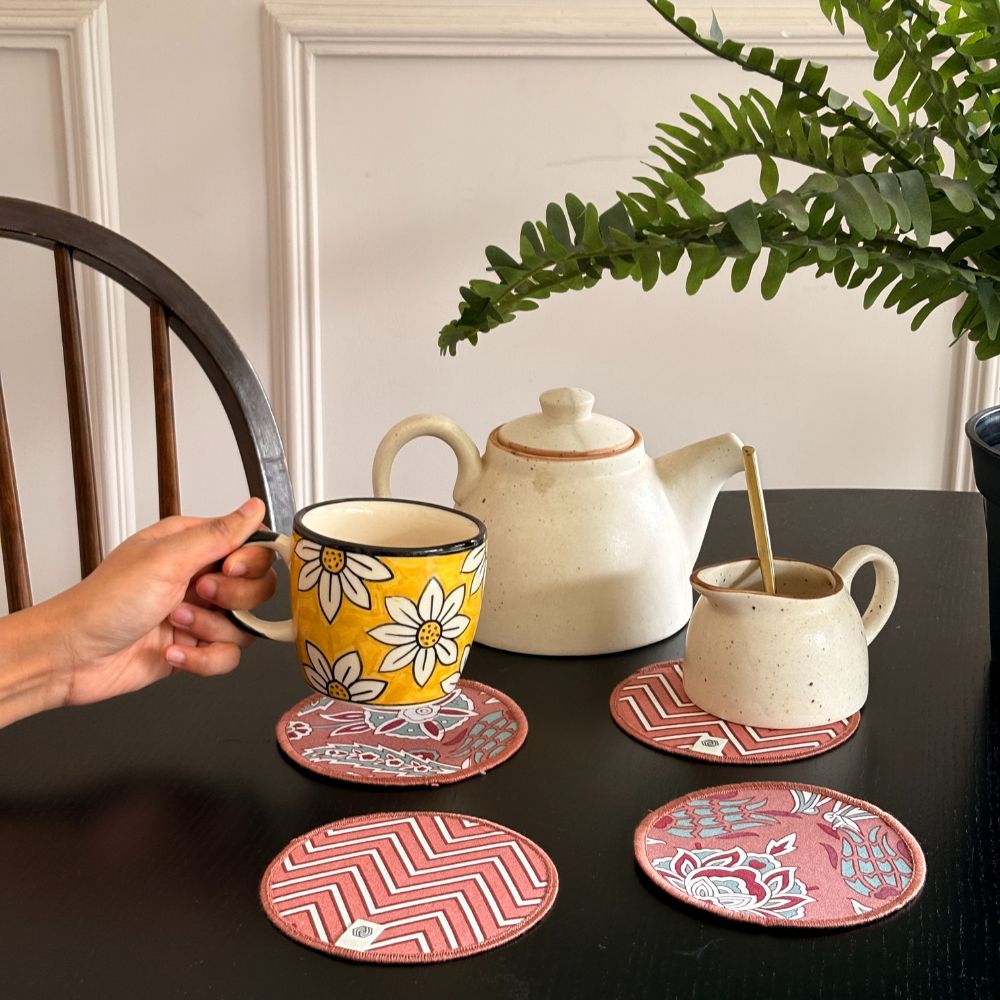 Cotton Coasters - Sweet Onion Set of 4 Sweet Onion