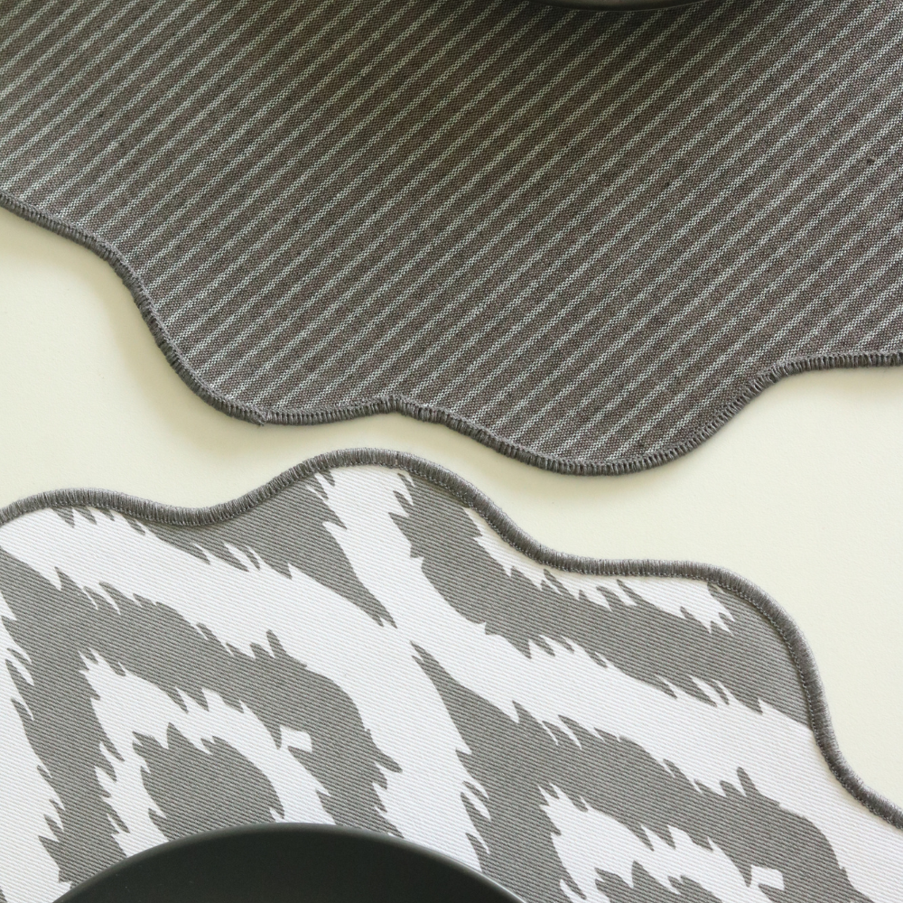 Ikat Grey & Dark Slate Placemats
