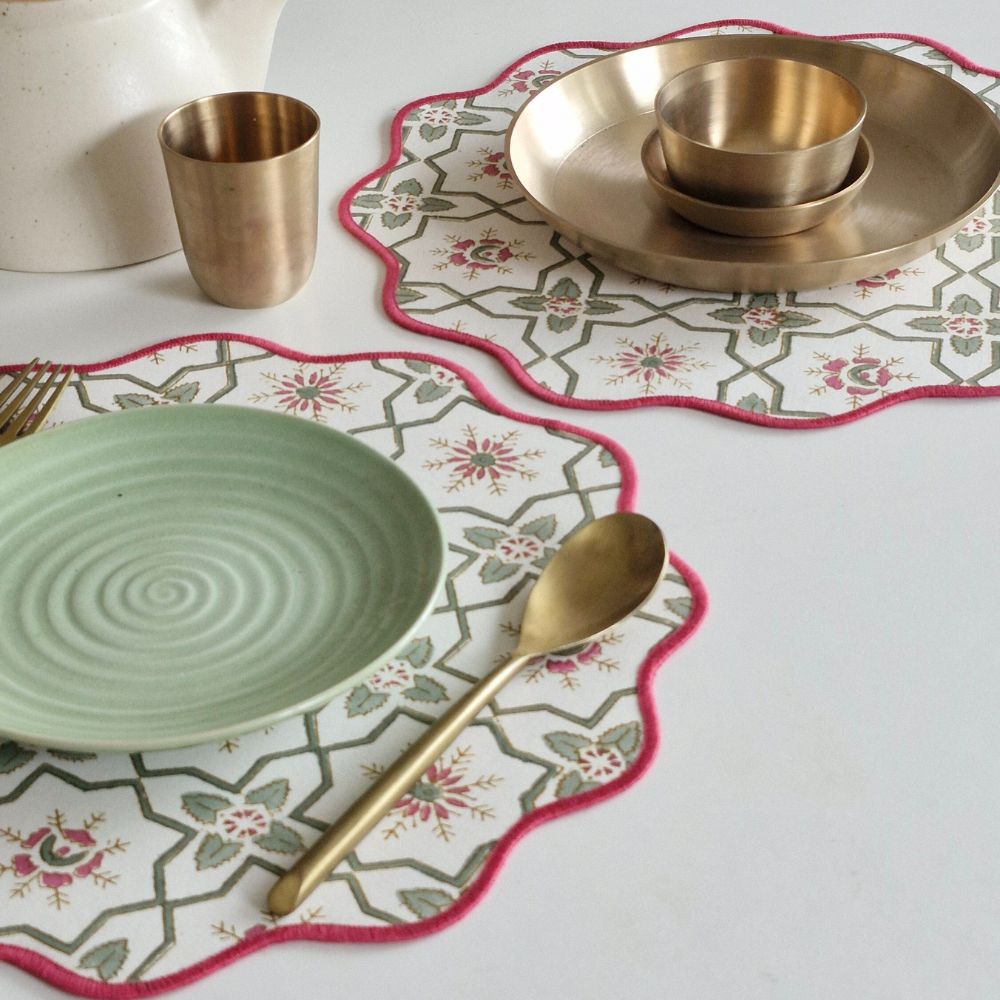 Persian Garden and Pink Placemats