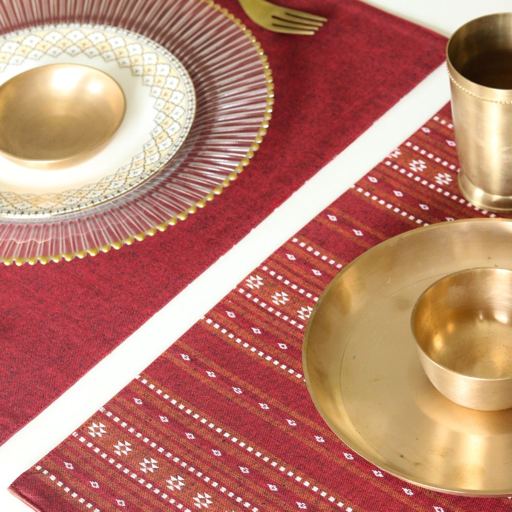 Woven Ruby Red Placemats