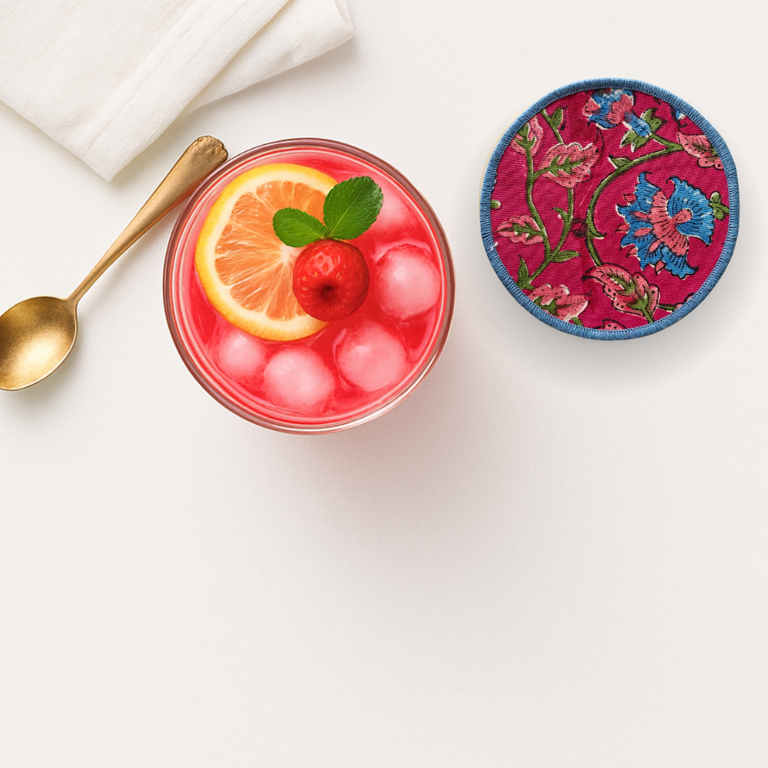 Cotton Coasters - Royal Fuschia