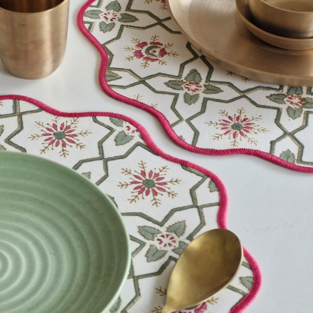 Persian Garden and Pink Placemats