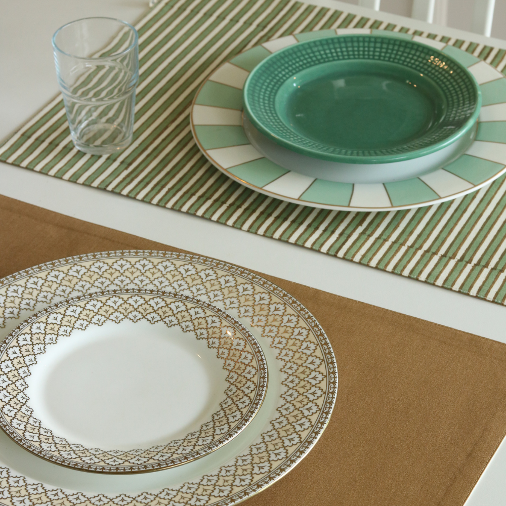 Sage Mirage & Tan Placemats