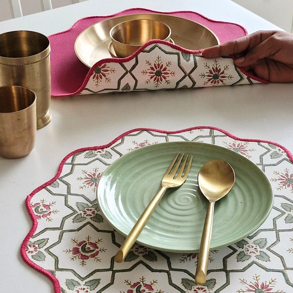 Persian Garden and Pink Placemats