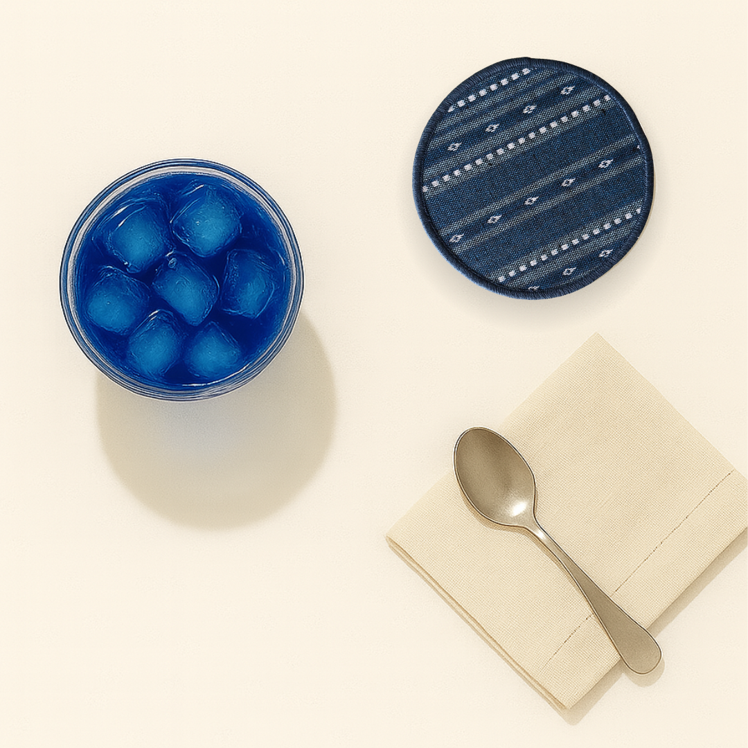 Cotton Coasters - Aegean Blue