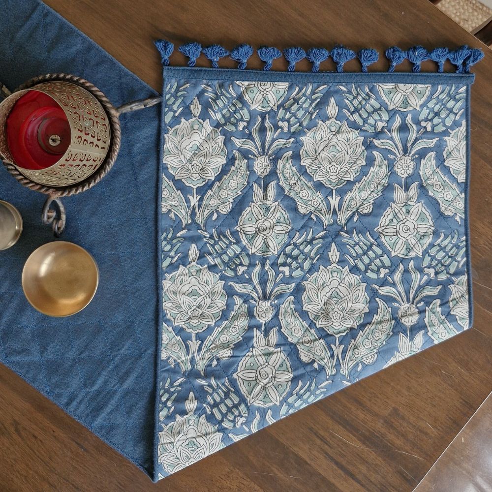 Stormy Skies Reversible Runner Blue