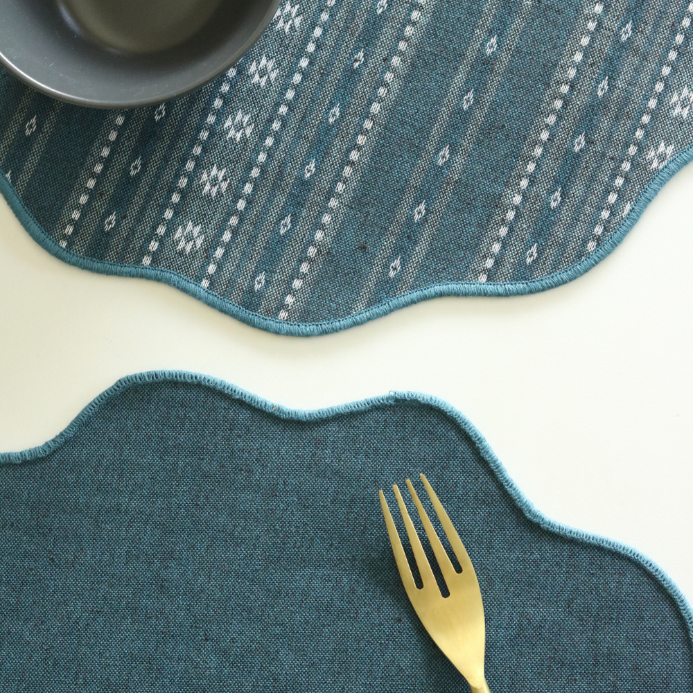 Woven Aegean Blue Placemats