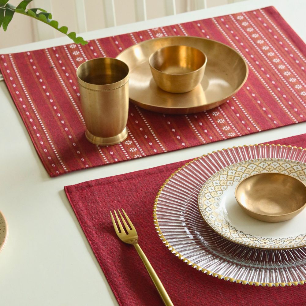 Woven Ruby Red Placemats