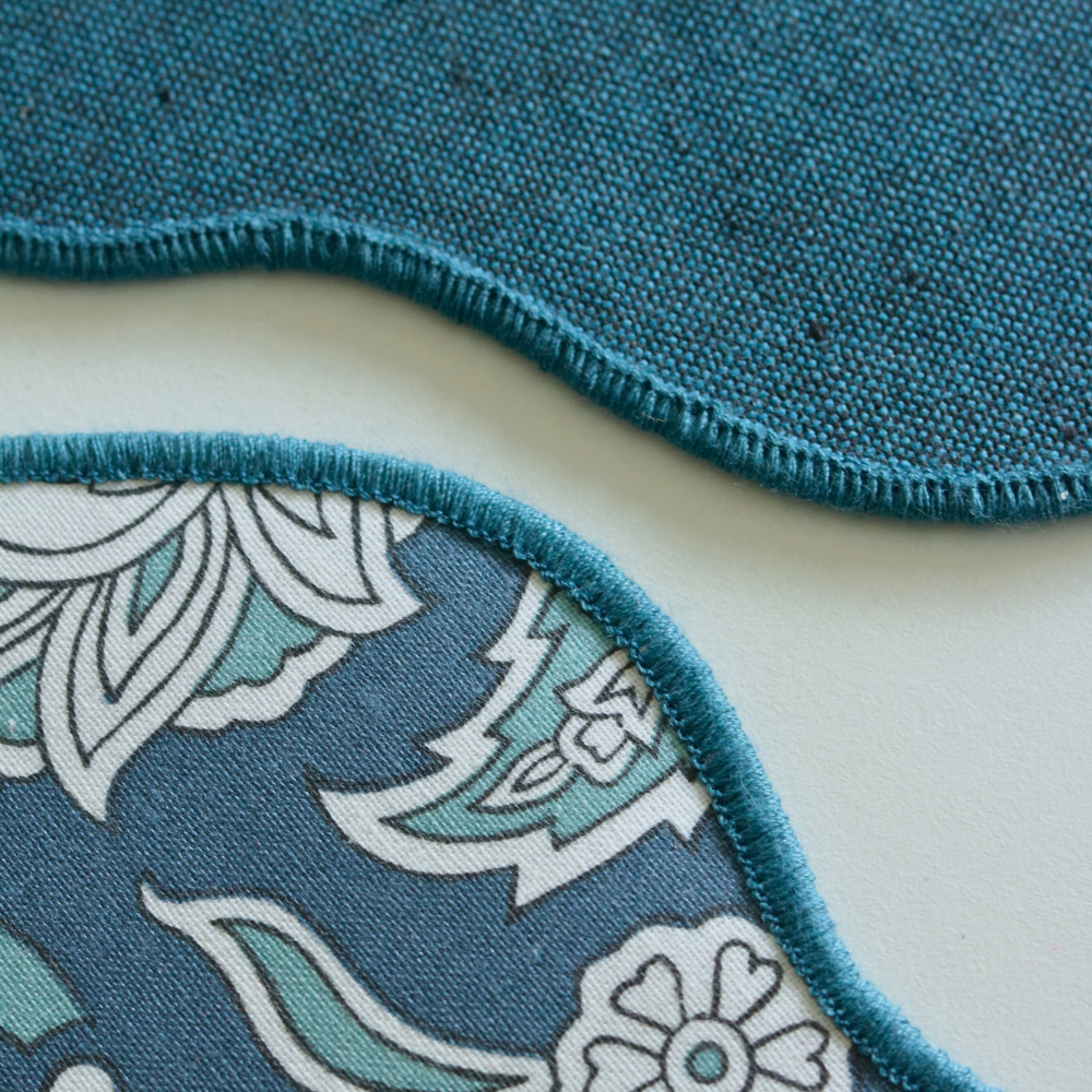 Stormy Skies & Woven Aegean Blue Placemats