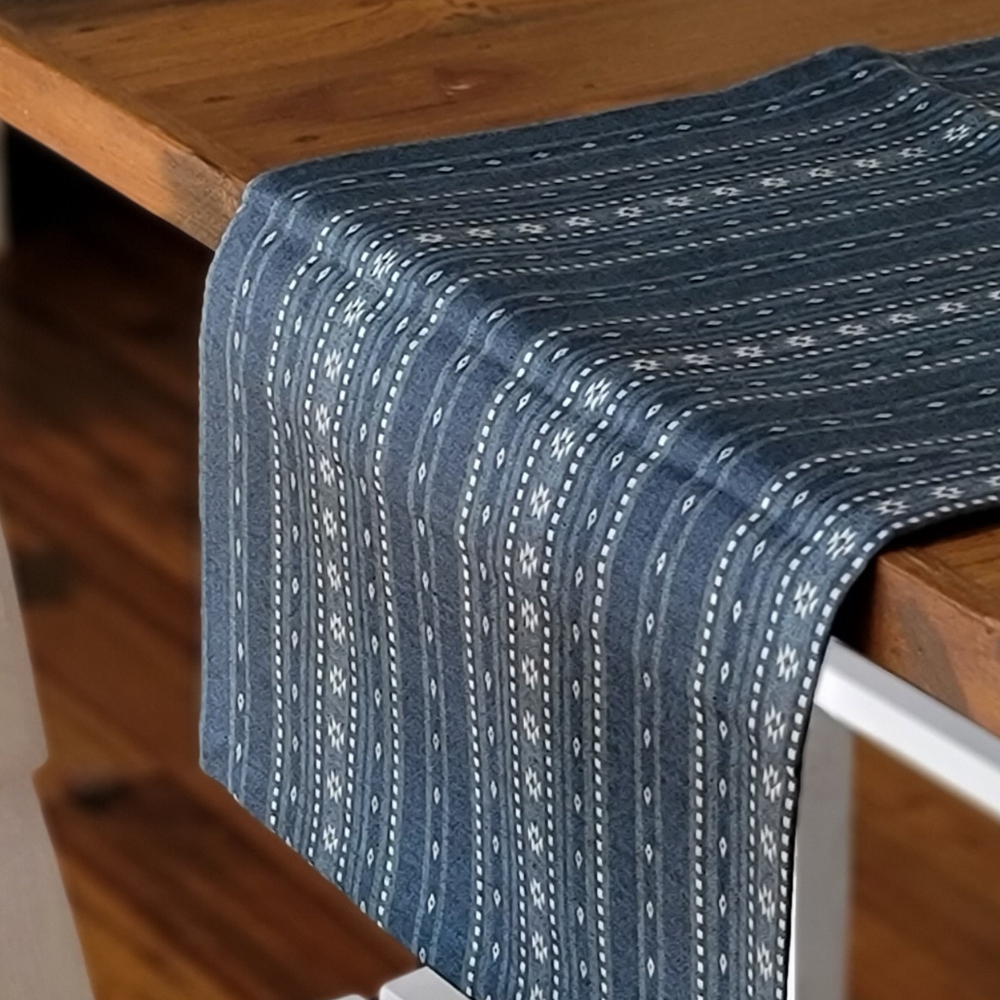 Woven Aegean Blue Runner Aegean Blue