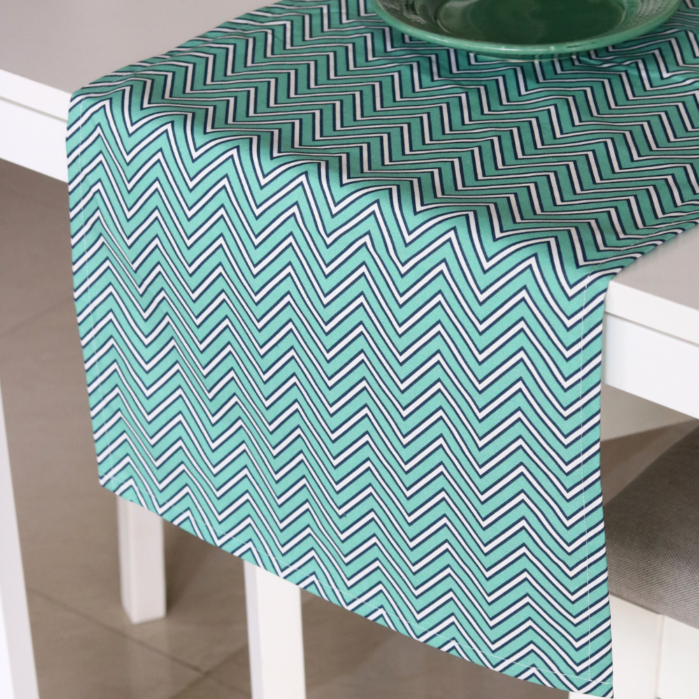 Tranquil Teal (Chevron) - Runner