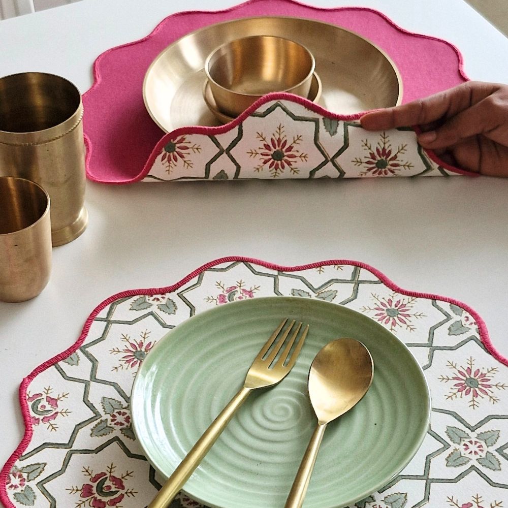 Persian Garden and Pink Placemats