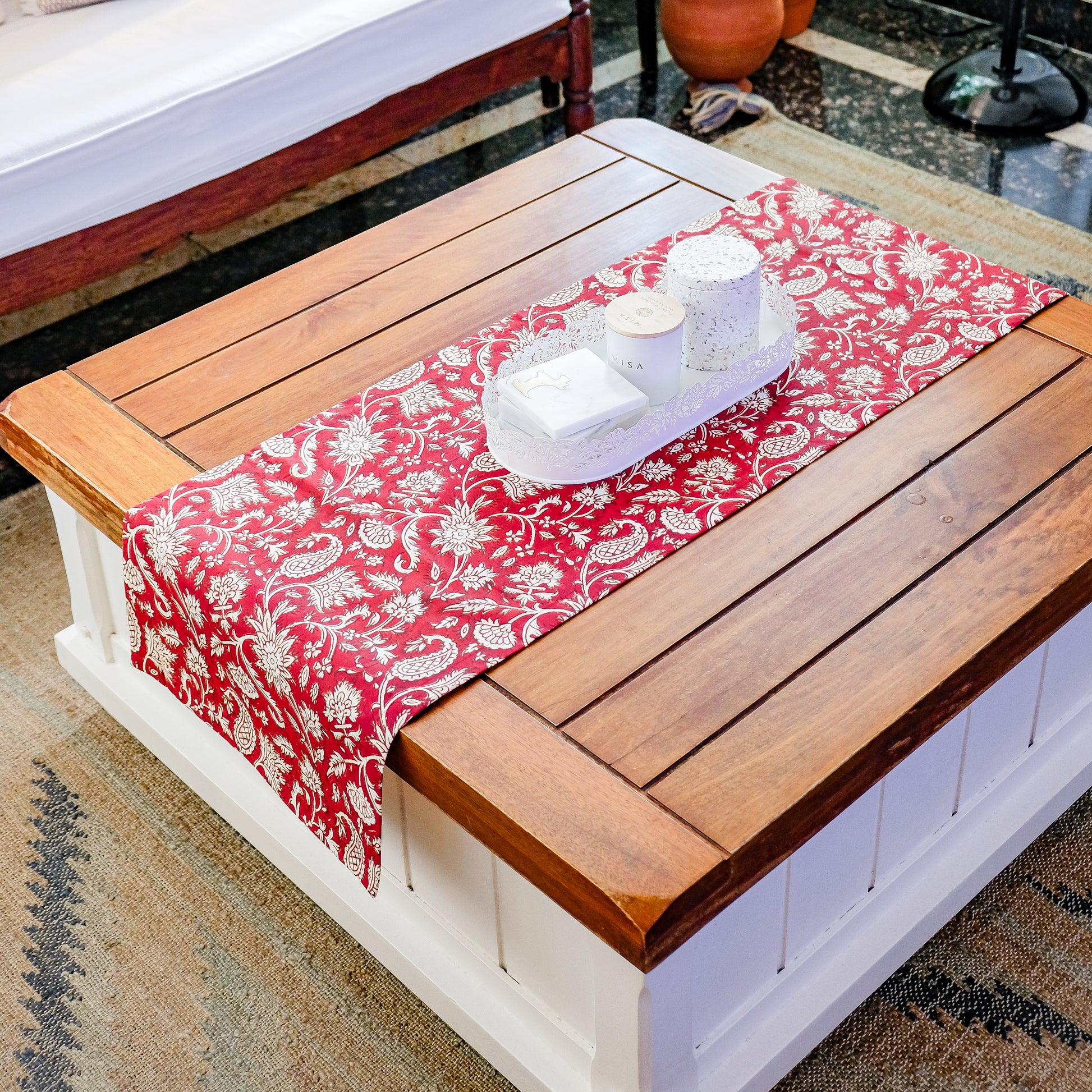 All Over Red Runner (Flower Pattern)
