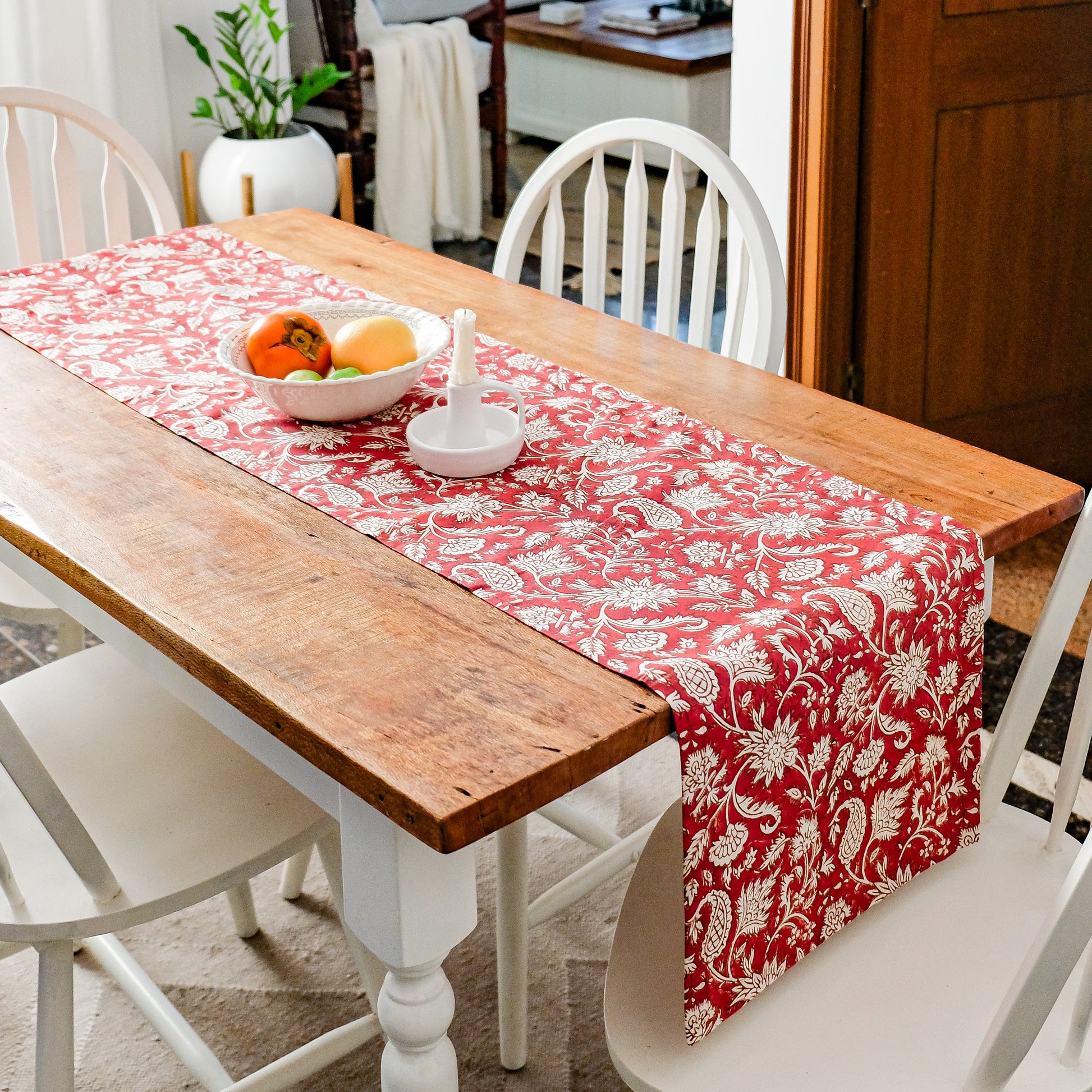 All Over Red Runner (Flower Pattern)