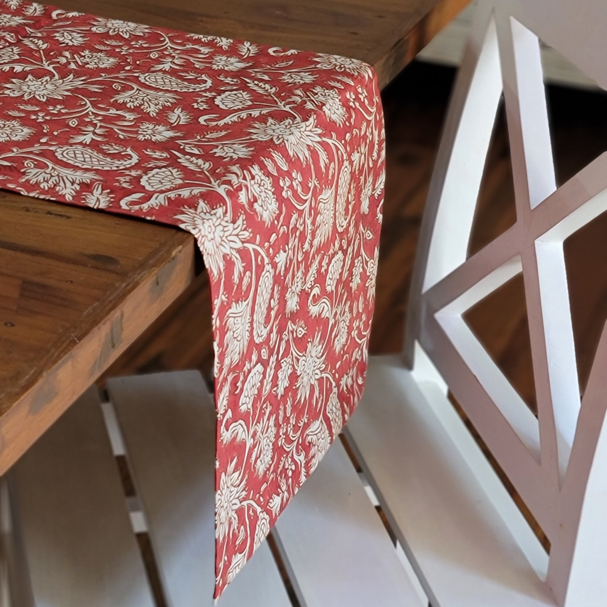 All Over Red Runner (Flower Pattern)
