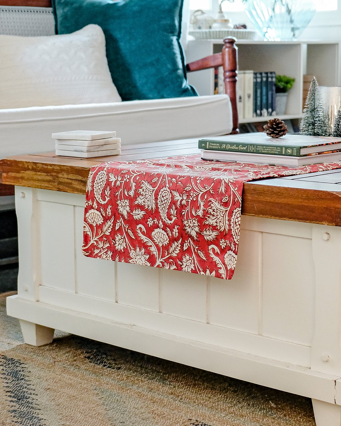 All Over Red Runner (Flower Pattern)