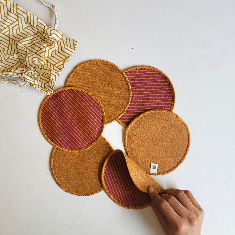 Cotton Coasters - Serene Sunset Set of 6 Serene Sunset