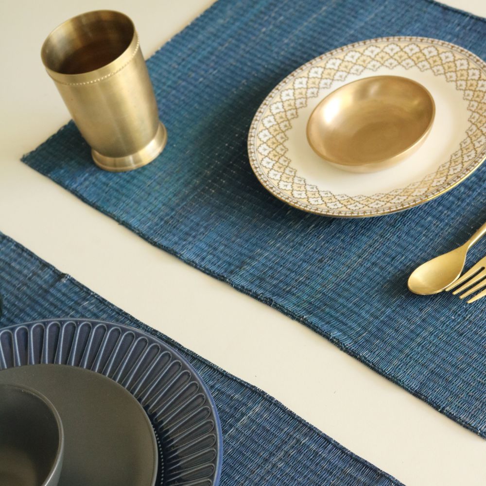Masland Handwoven Madur Reed Placemats - Blue
